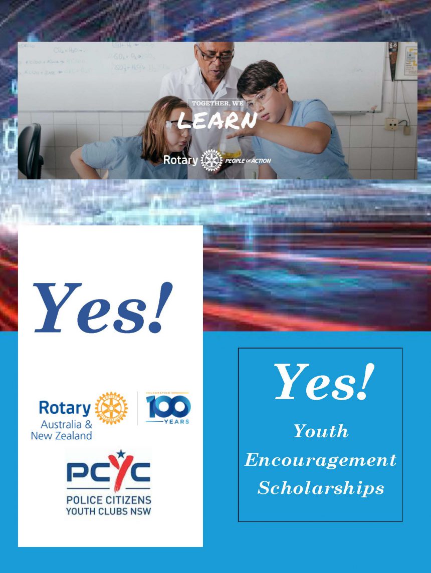 2022 YES!  Rotary/PCYC Youth Encouragement Scholarships