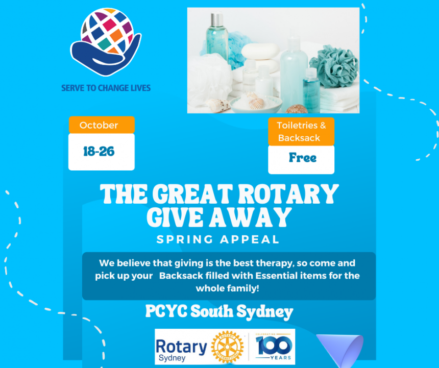 The Great Rotary Give-Away, Spring Appeal is on!