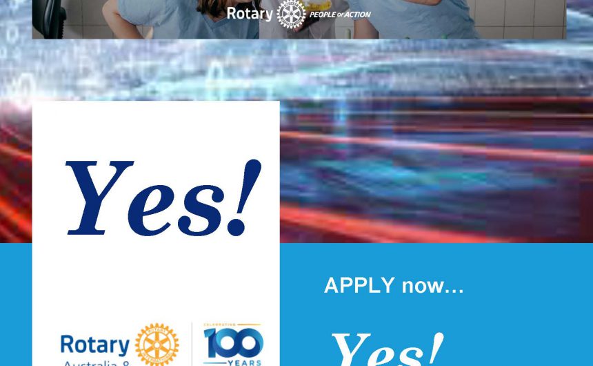 Welcome to the Launch of the 2022 Rotary/PCYC Yes! Youth Encouragement Scholarships.